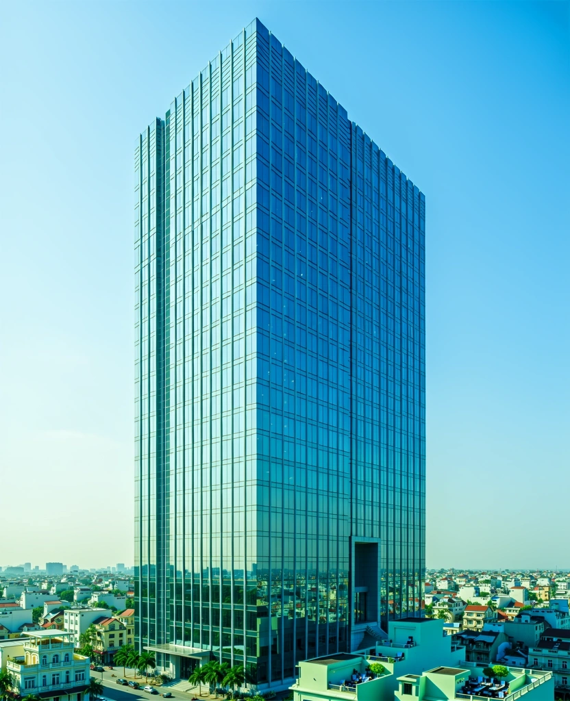 Modern architectural precision in Hanoi